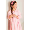 Gingham Smocked Ruffle Collar Long Sleeve Dress in Coral - Dresses - 7 - thumbnail
