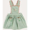 Duck Embroidered Scallop Detail Skirt With Braces in Green - Skirts - 1 - thumbnail