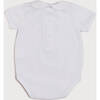Embroidered Boat Motif Peter Pan Collar Bodysuit in White - Onesies - 6 - thumbnail