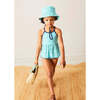 Adelaide Floral Bow Detail Two Piece Swimsuit in Green - Two Pieces - 2 - thumbnail
