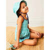 Adelaide Floral Bow Detail Two Piece Swimsuit in Green - Two Pieces - 3 - thumbnail