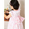 Audrey Toile Hand Smocked Double Breasted Sleeveless Dress in Pink - Dresses - 5