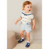 Regency Stripe Mariner Collar Two Piece Set With Bloomers in Blue - Mixed Apparel Set - 2