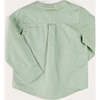Plain Mao Collar Long Sleeve Shirt in Green - Shirts - 3 - thumbnail