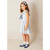 Regency Striped Mariner Collar Pleated Sleeveless Dress in Blue - Dresses - 4 - thumbnail