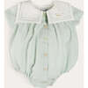 Pembridge Striped Plane Embroidery Short Sleeve Romper in Green - Rompers - 1 - thumbnail