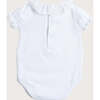 Piculina Trim Cotton Bodysuit in White - Onesies - 4 - thumbnail