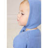 Openwork Knitted Bonnet in Blue - Hats - 3 - thumbnail