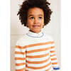 Striped Crewneck Jumper, Camel - Sweaters - 3