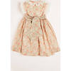 Sophie Floral Print Handsmocked Double Breasted Dress, Peach - Dresses - 5