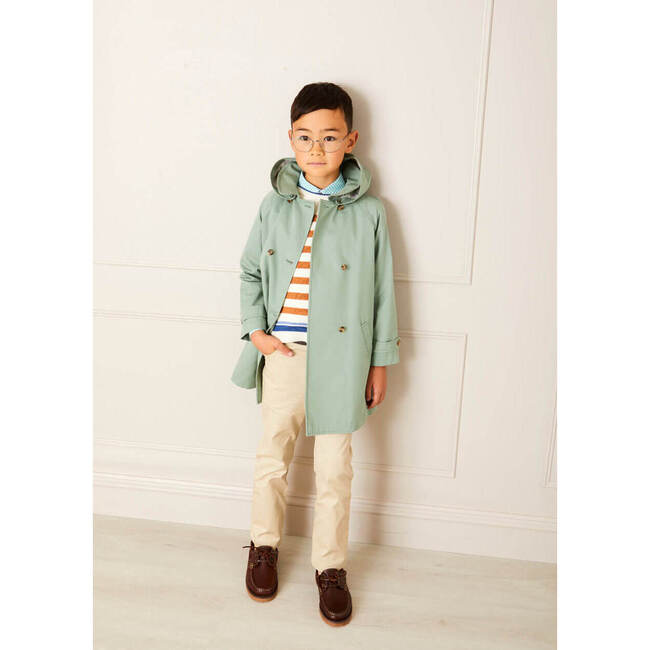 Striped Crewneck Jumper, Camel - Sweaters - 4