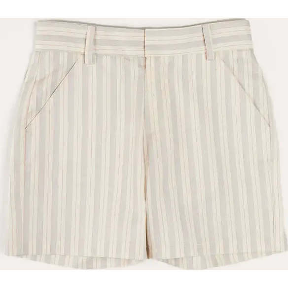 Brompton Striped Shorts in Beige - Shorts - 1