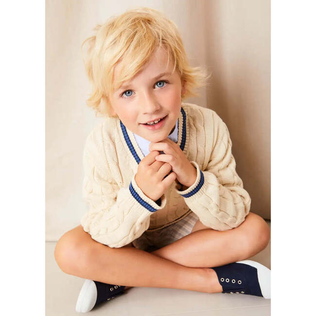 Brompton Striped Shorts in Beige - Shorts - 2