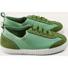 Canvas Lace Up Plimsols in Green - Sneakers - 3 - thumbnail