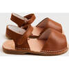 Open Toe Leather Sandals, Brown - Sandals - 4