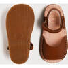 Open Toe Leather Sandals, Brown - Sandals - 5