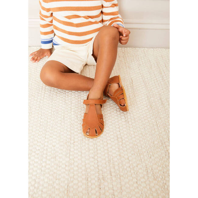 Leather Fishermans Sandals, Brown