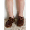 Leather Boat Shoes, Tan - Loafers - 2 - thumbnail