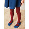 Leather Mary Jane Shoes, Blue - Mary Janes - 3