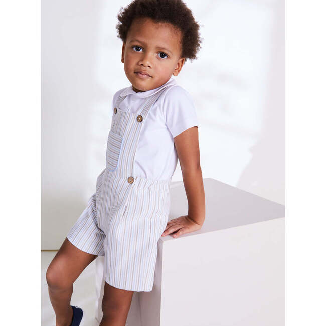 Button Detail Cotton Top, White