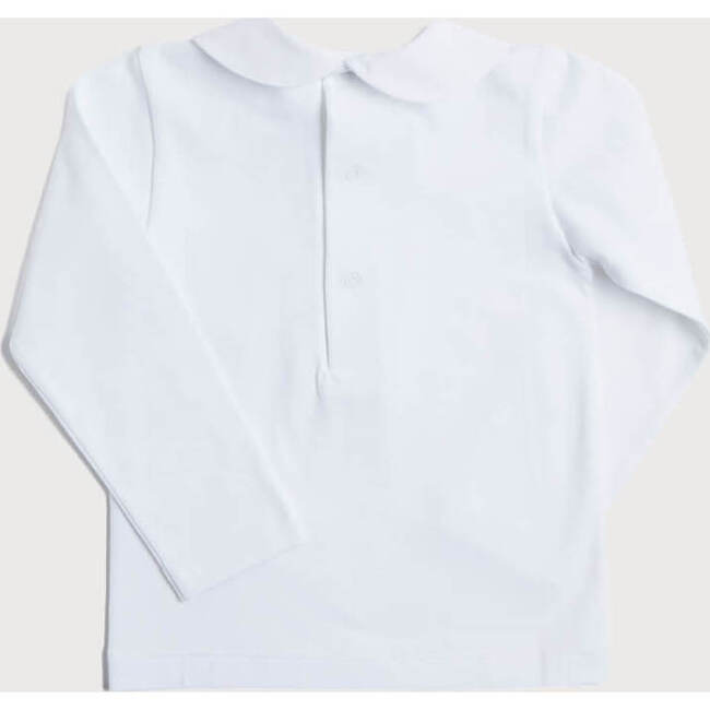 Peter Pan Collar Long Sleeve Top, White