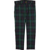 Festive Tartan Trousers, Green - Pants - 1 - thumbnail