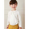 Peter Pan Collar Front Button Shirt, White - Shirts - 2 - thumbnail