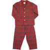Tartan Pyjama Set, Red - Pajamas - 1 - thumbnail