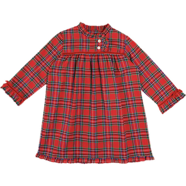 Tartan Nightdress, Red - Pajamas - 1