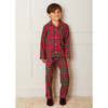 Tartan Pyjama Set, Red - Pajamas - 2