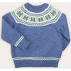 Classic Fair Isle Merino Wool Jumper, Blue - Sweaters - 1 - thumbnail