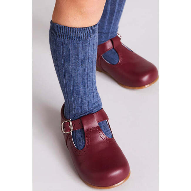 T-Bar Baby Shoes, Burgundy