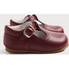 T-Bar Baby Shoes, Burgundy - T-Straps - 4 - thumbnail