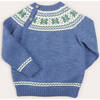 Classic Fair Isle Merino Wool Jumper, Blue - Sweaters - 5 - thumbnail