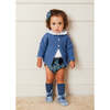 Cable Detail Cardigan, French Blue - Cardigans - 4 - thumbnail