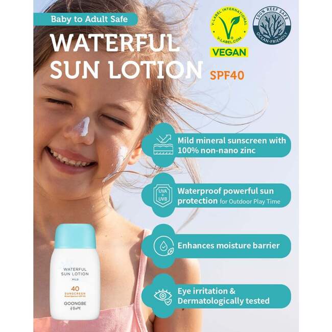 Waterful Sun Lotion Mild SPF 40 80g Set of 2