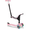 Go-Up Sporty Scooter with Lights, Pastel Pink - Scooters - 1 - thumbnail