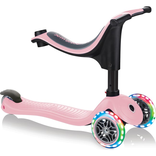 Go-Up Sporty Scooter with Lights, Pastel Pink - Scooters - 2
