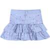 Blue Sequin Stars Denim Skort - Skirts - 1 - thumbnail