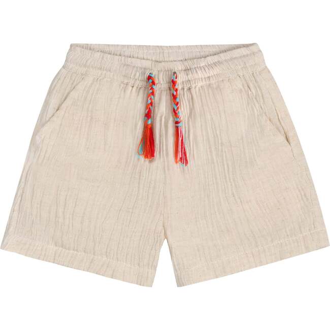 Beige Waves Bermuda Shorts