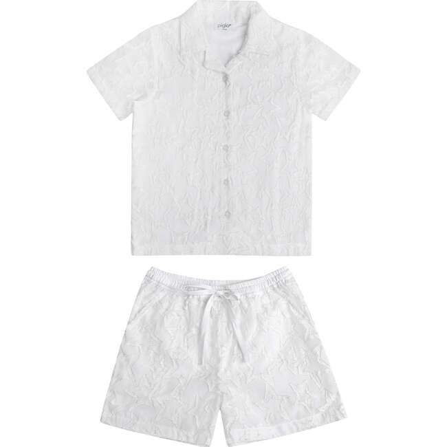 White Stars Shirt and Bermuda Shorts Set