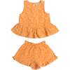 Orange Stars Top and Shorts Set - Mixed Apparel Set - 1 - thumbnail