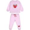 Pink Fun Heart Sweatshirt & Sweatpants Set - Mixed Apparel Set - 1 - thumbnail