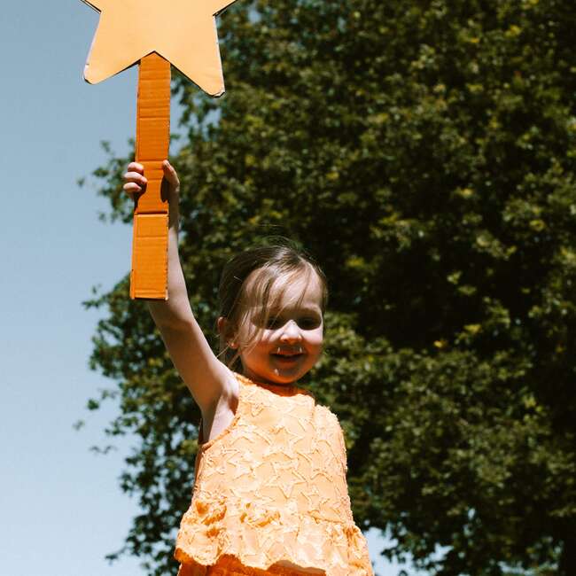 Orange Stars Top and Shorts Set