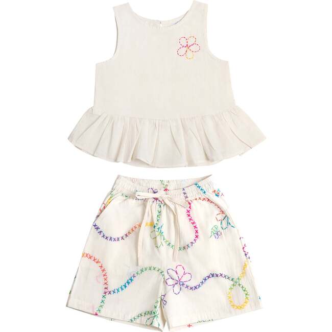 Color jardin Top and Bermuda Short Set - Mixed Apparel Set - 1