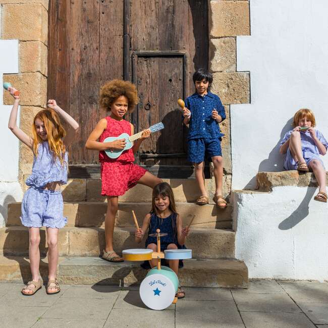 Red Stars Top and Shorts Set - Mixed Apparel Set - 4