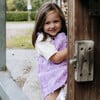 Striped Adjustable Buckle Denim Jumper Dress, Purple - Dresses - 2 - thumbnail