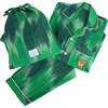Kids Holiday Pajama Set, Green - Pajamas - 3