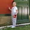 Striped Adjustable Buckle Denim Overall, Purple - Overalls - 5 - thumbnail