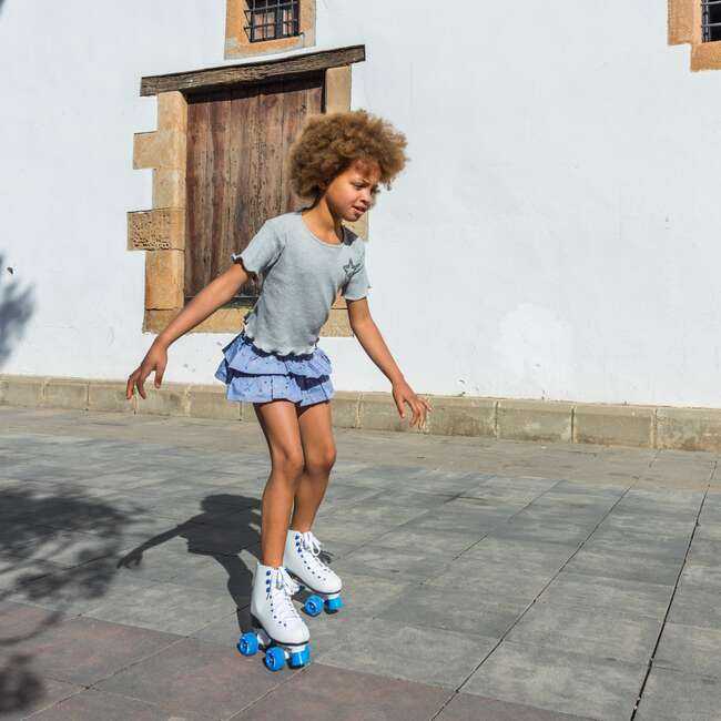 Blue Sequin Stars Denim Skort - Skirts - 5